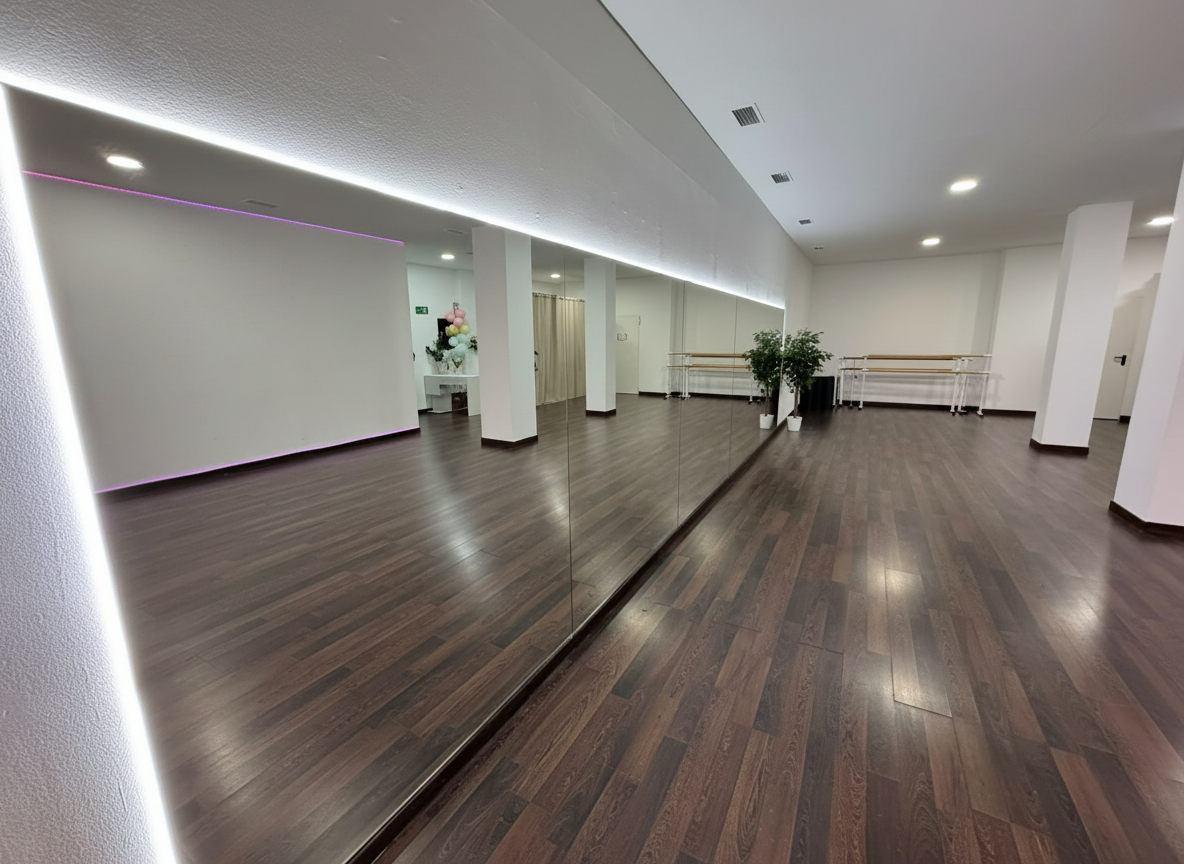 Sala de danza con espejos